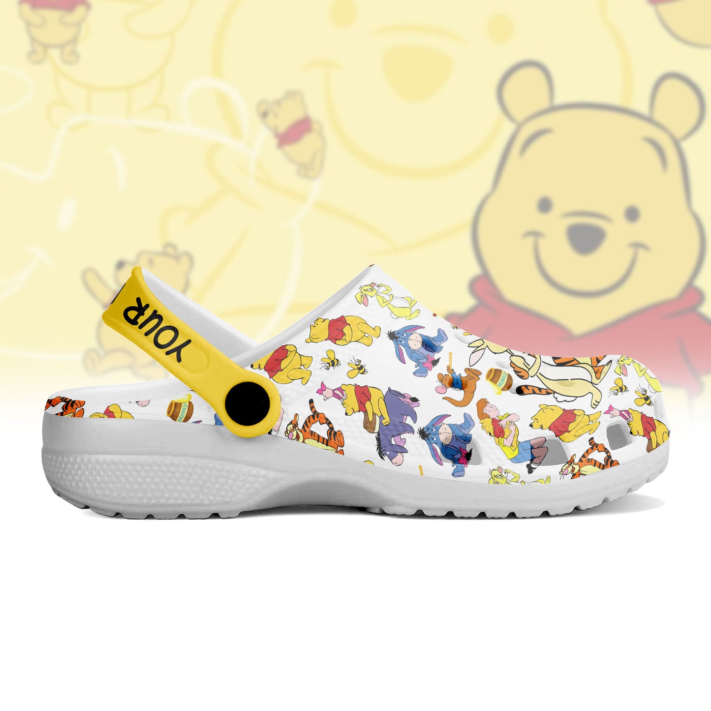 Winnie The Pooh Crocs Crocband Clogs Shoes Comfortable For Men Women