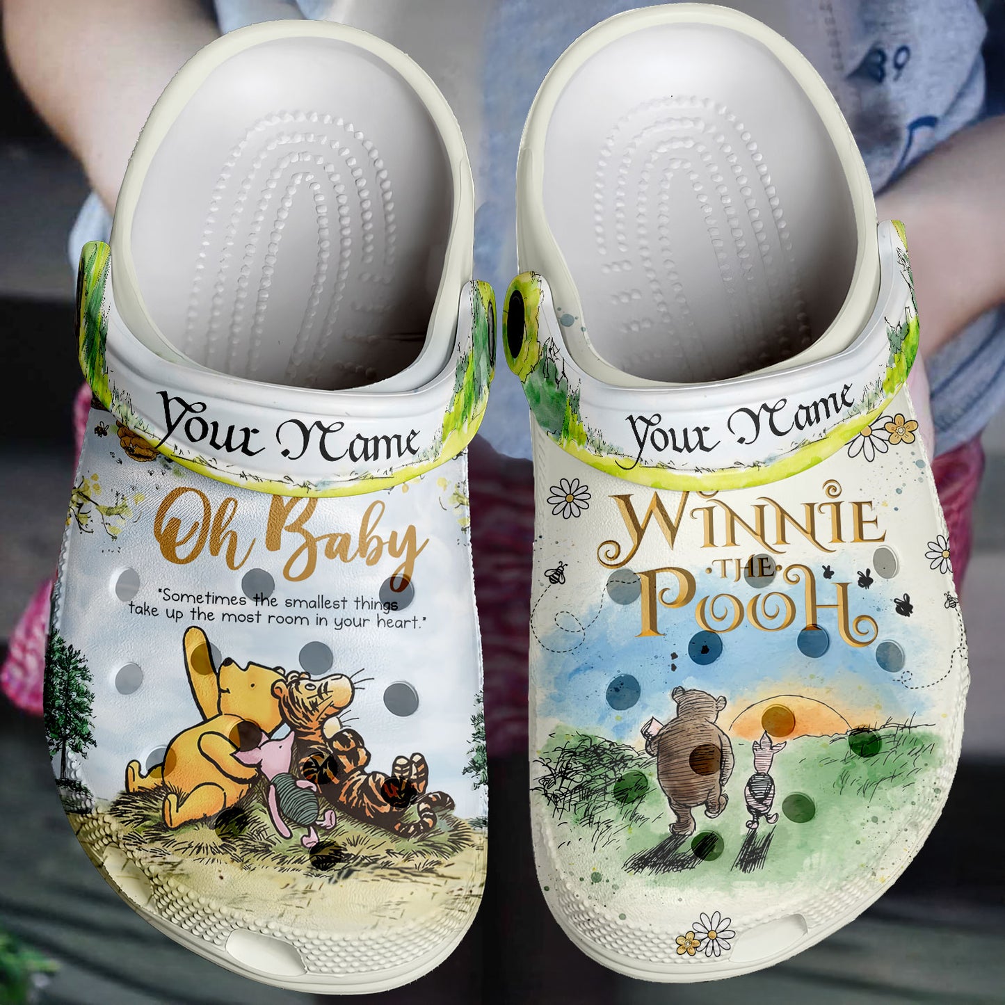 Winnie The Pooh Crocs Crocband Clogs Shoes Comfortable For Men Women