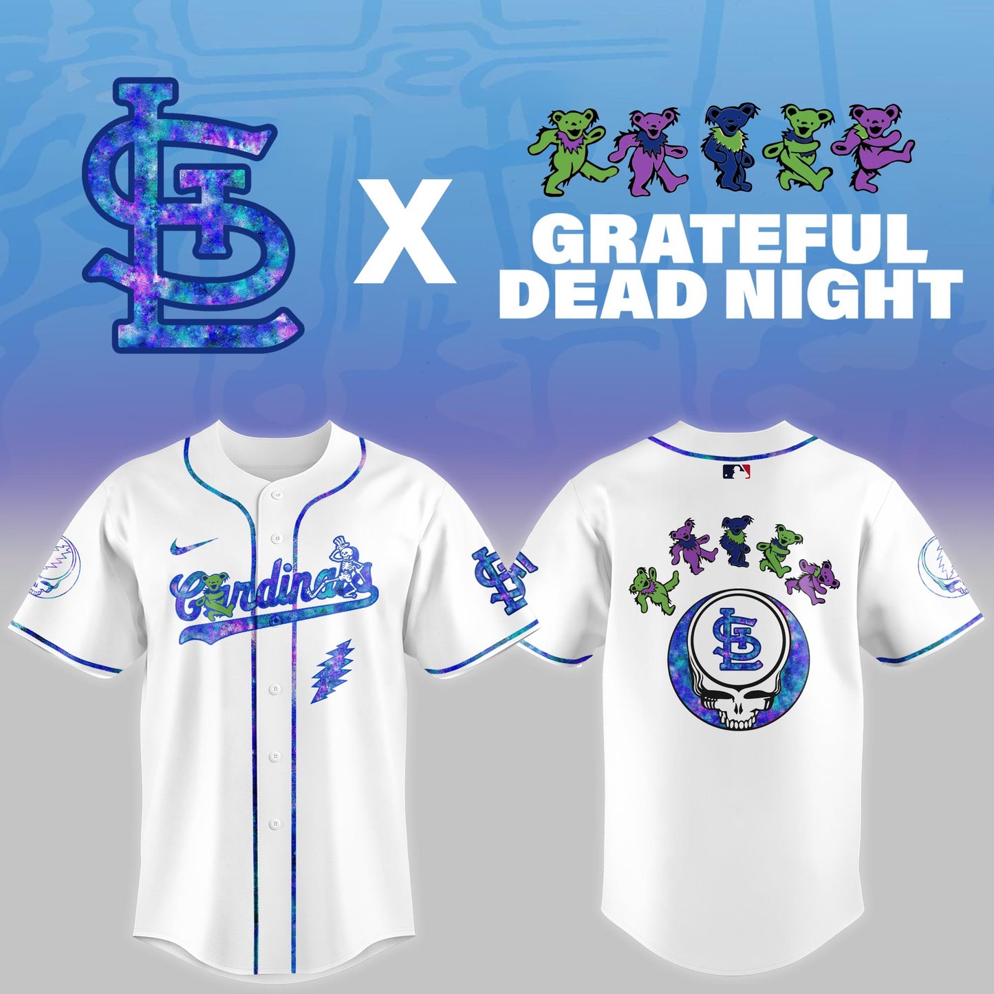 St.Louis Cardinals 2025 Grateful Dead Night Limited Jersey