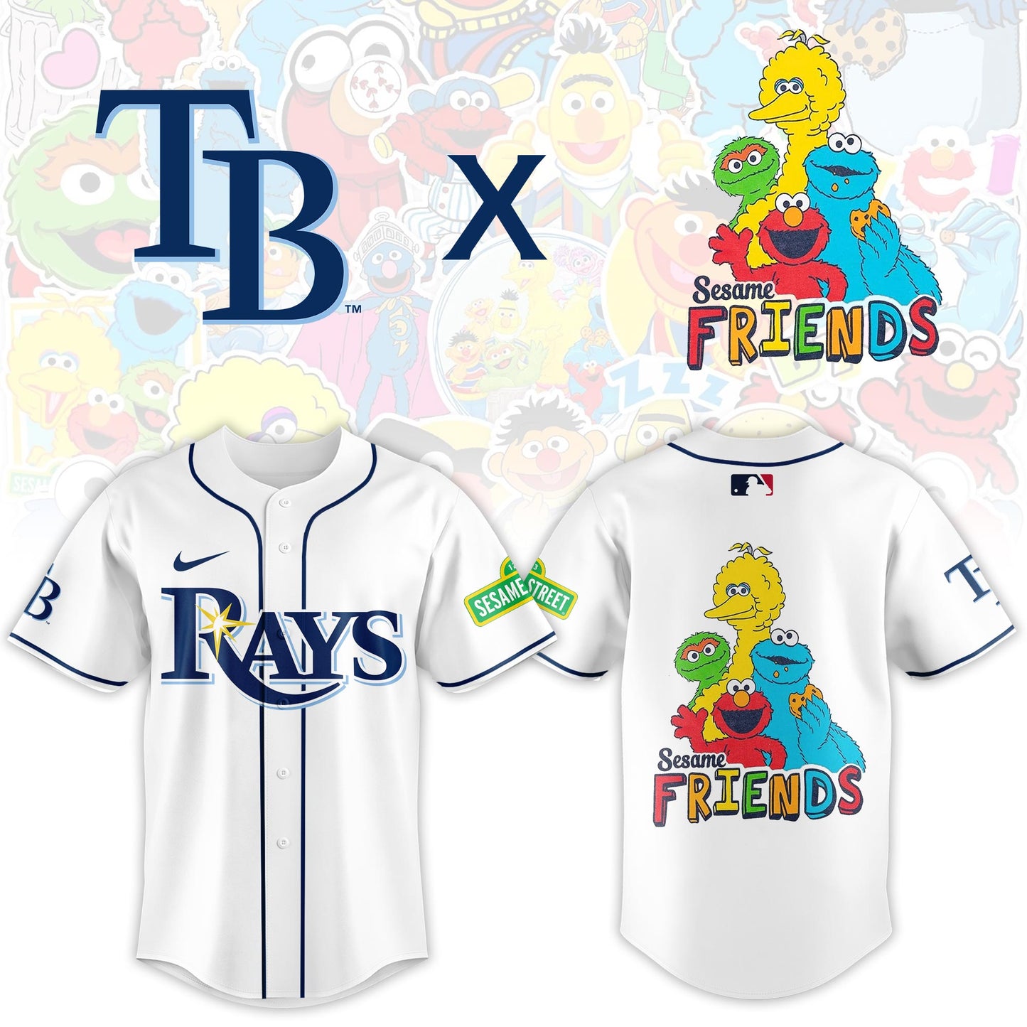 Tampa Bay Rays 2025 Sesame Street Night Limited Jersey