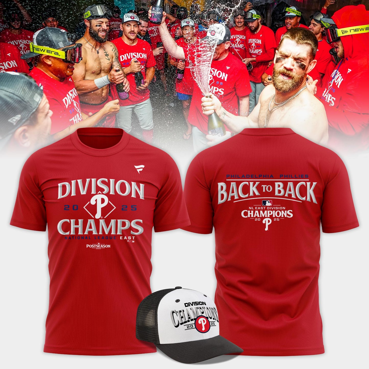 _ Philadelphia Phillies 2025 NL East Division Champions Locker Room T-Shirt