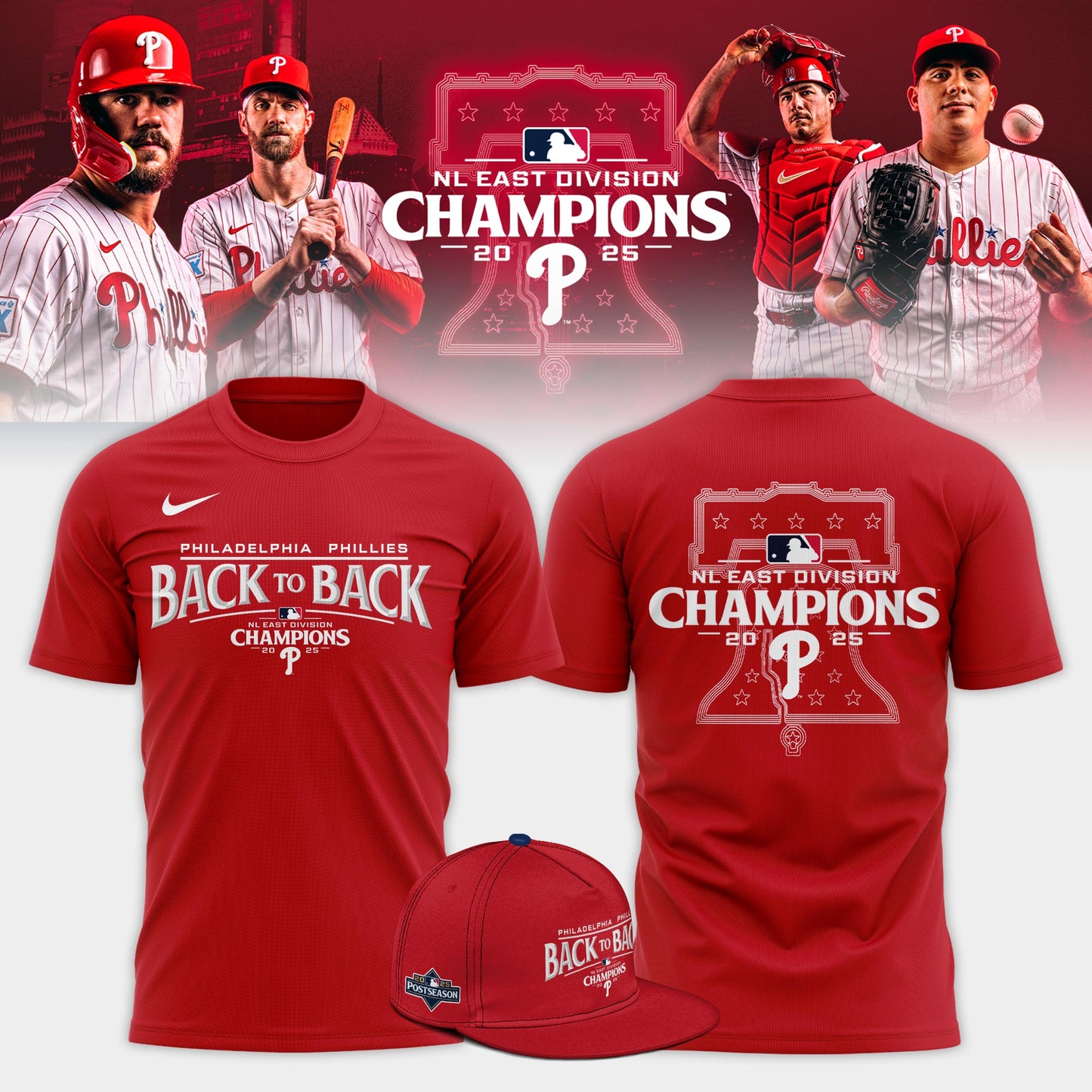 _ Philadelphia Phillies 2025 NL East Division Champions Limited T-Shirt