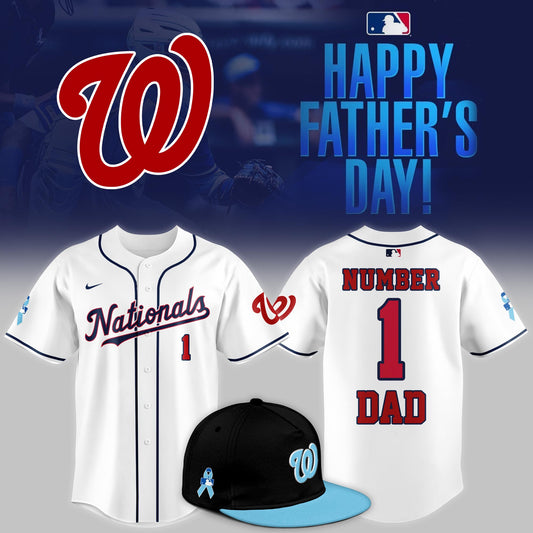 Washington Nationals 2025 Fathers Day Number One Dad Limited Jersey