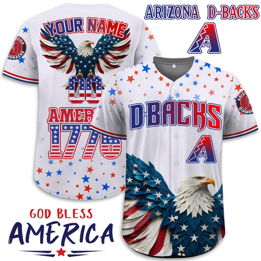 Arizona Diamondbacks x Happy Independence Day Jersey Limited 2025-3D Baseball Jersey