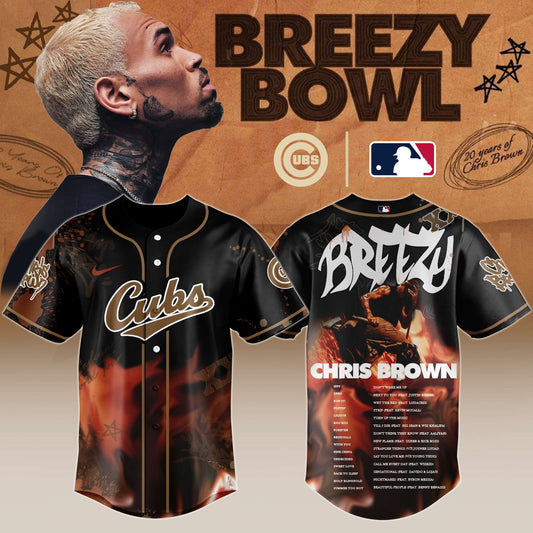 C Cubs x Chris Brown "Breezy Bowl XX Stadium World Tour" 2025 Jersey Editions Limited + Selling Out Fast