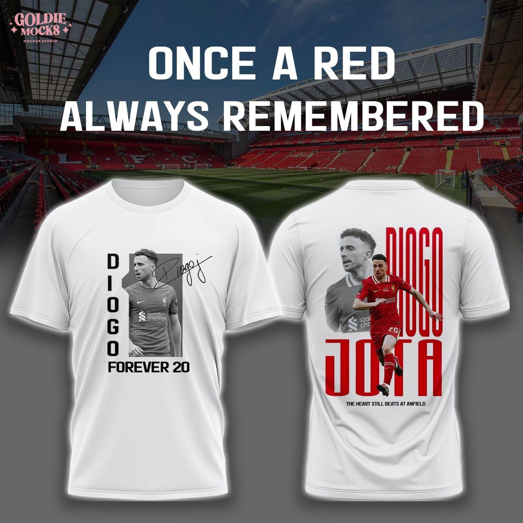 Diogo Jota Forever 20 The Heart Still Beats At Anfield 2025 Shirt