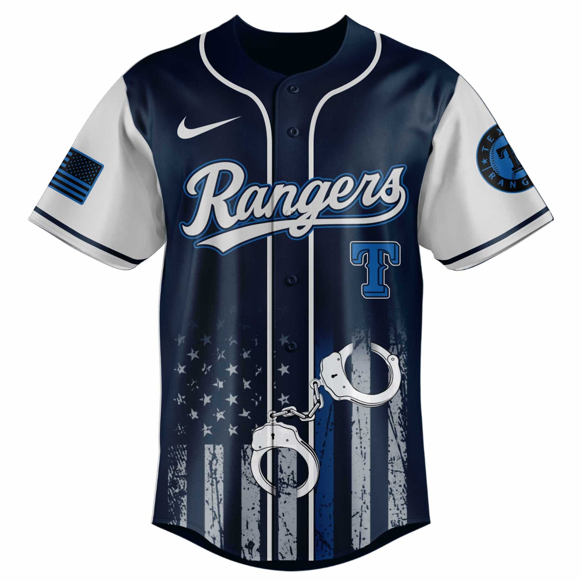 .  Texas Rangers MLB x Law Enforcement Appreciation Day Jersey Limited