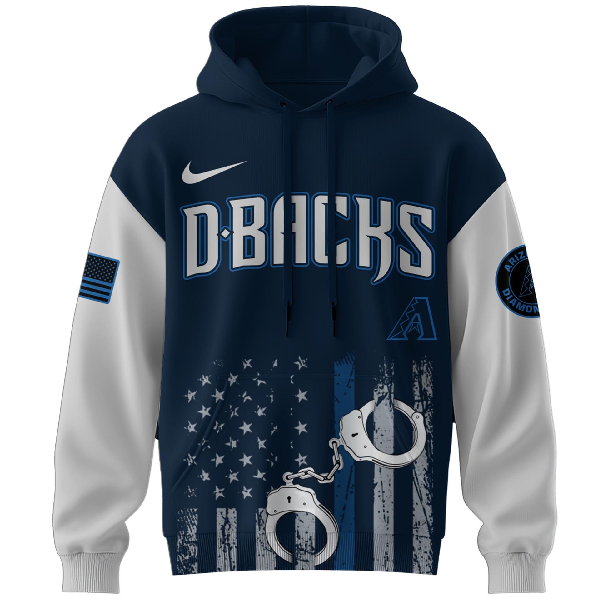 . Arizona Diamondbacks MLB x Law Enforcement Appreciation Day Hoodie Limited