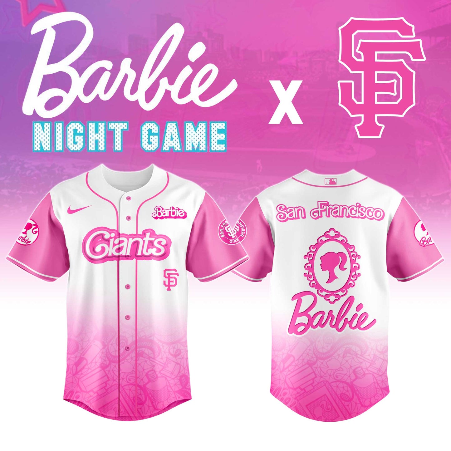 . San Francisco Giants MLB x Barbie Night Game Limited Edition Jersey 2025