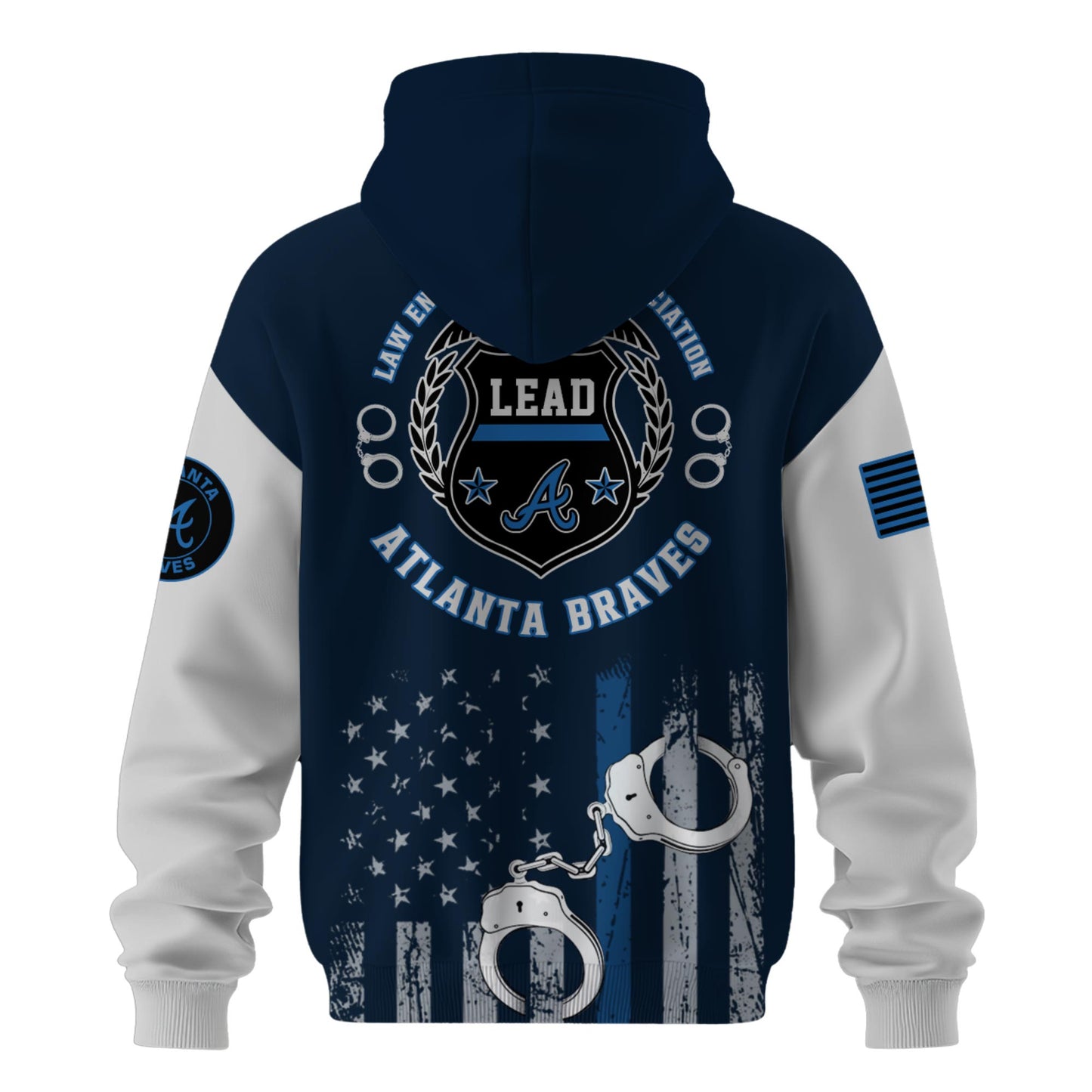 . Atlanta Braves MLB x Law Enforcement Appreciation Day Hoodie Limited