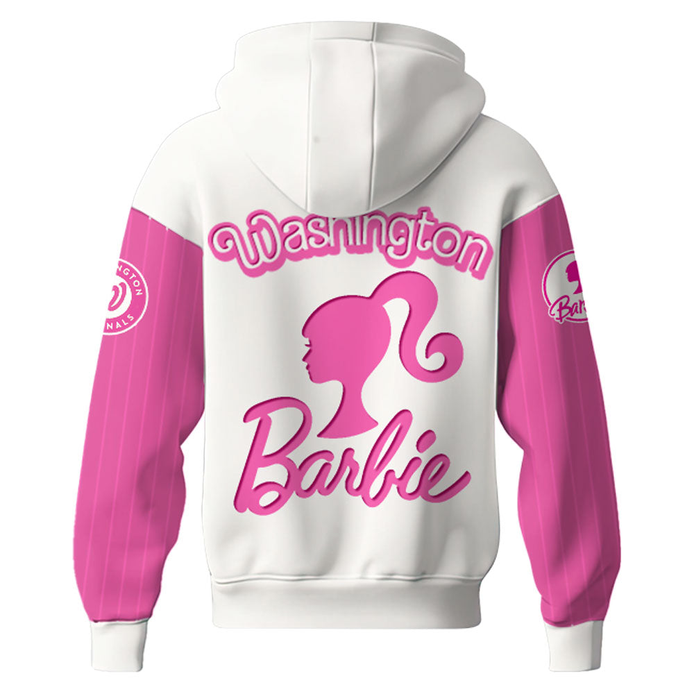 .    Washington Nationals MLB x Barbie Night Game Limited Edition Hoodie 2025