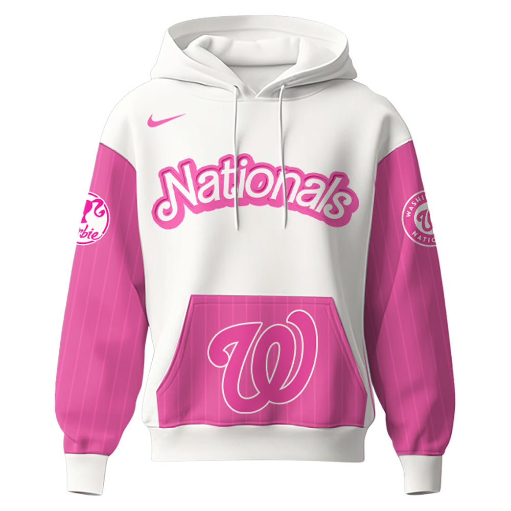 .    Washington Nationals MLB x Barbie Night Game Limited Edition Hoodie 2025