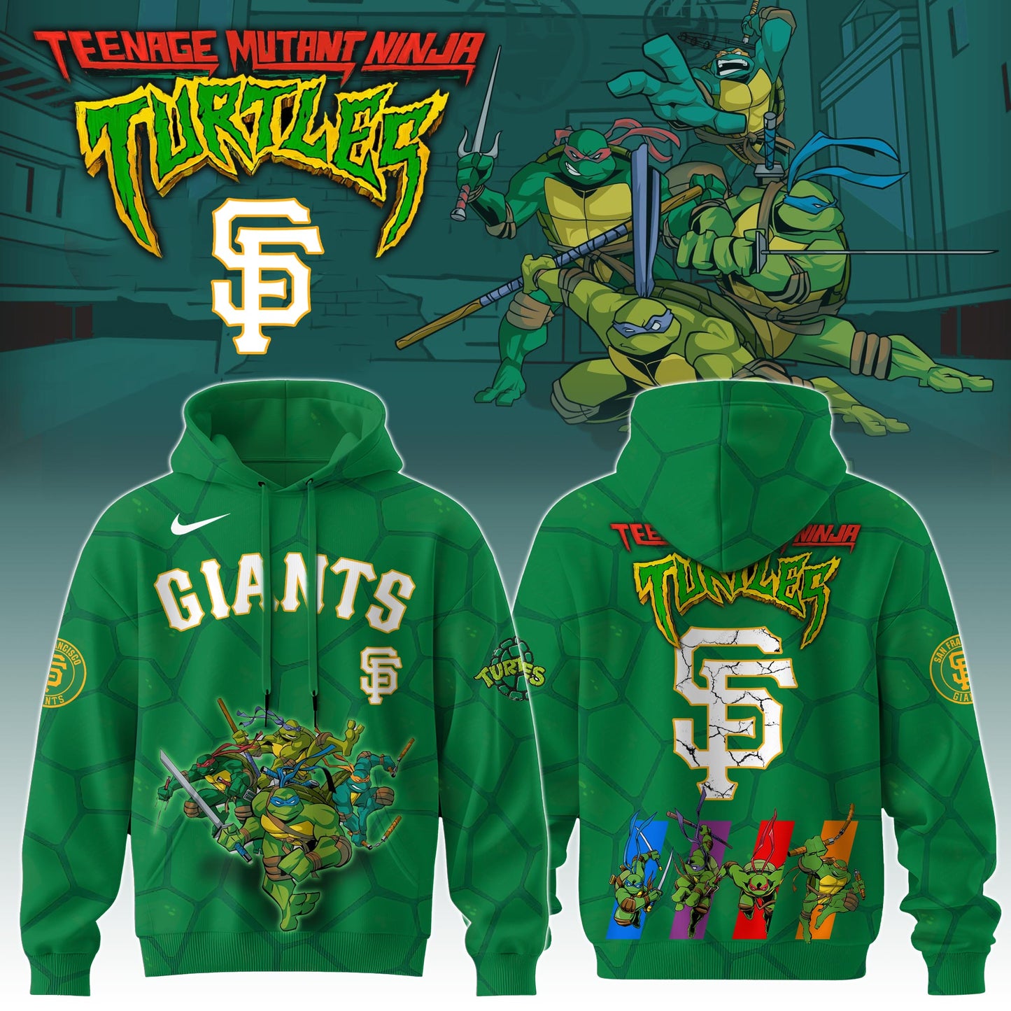 . San Francisco Giants MLB x Ninja Turtles Special Edition Hoodie 2025