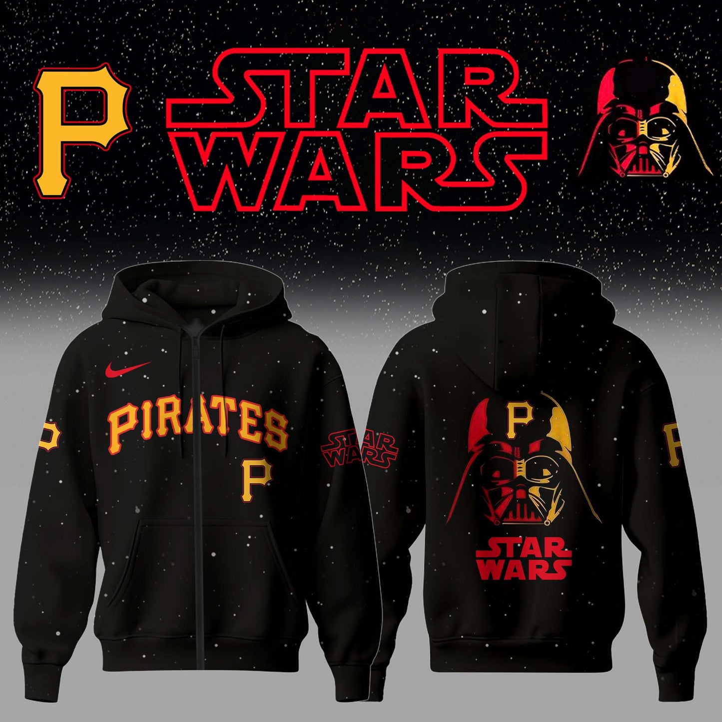 Pittsburgh Pirates x Stars Wars Night Hoodie Editions Limited