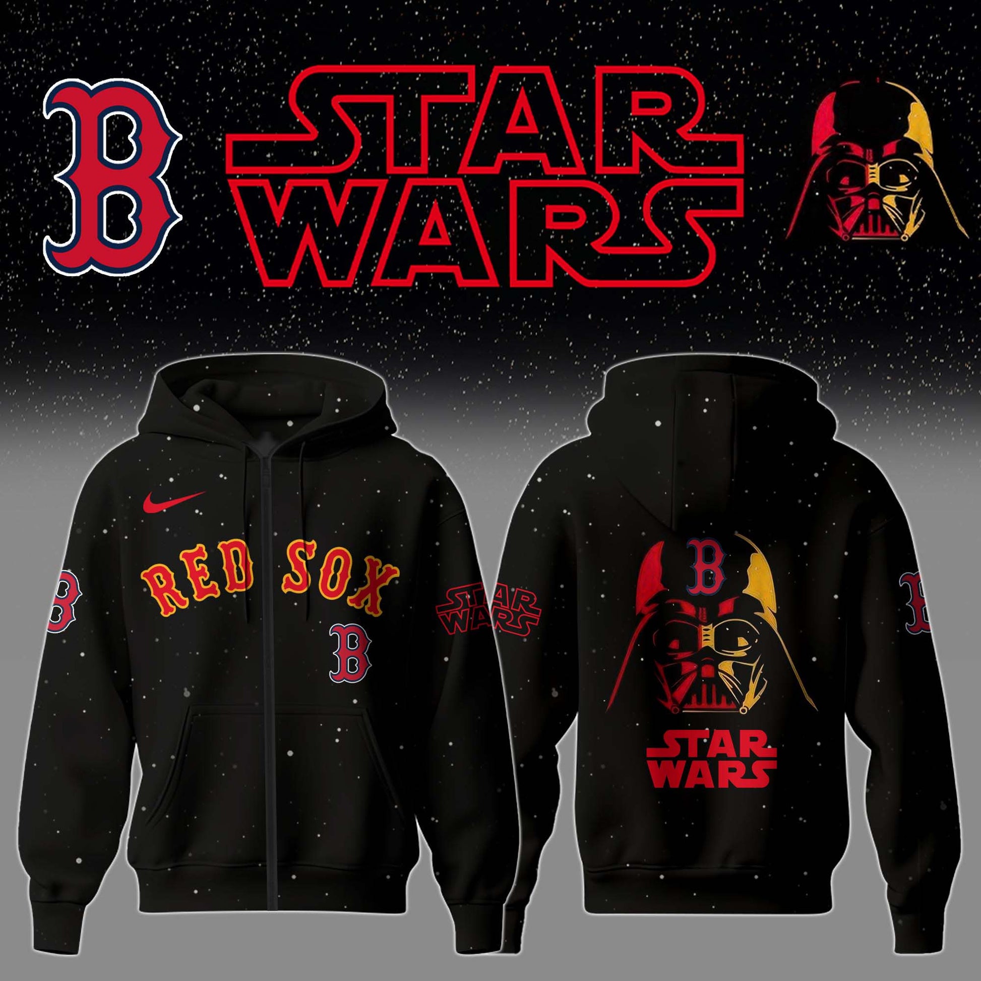 .Boston Red Sox x Stars Wars Night Hoodie Editions Limited