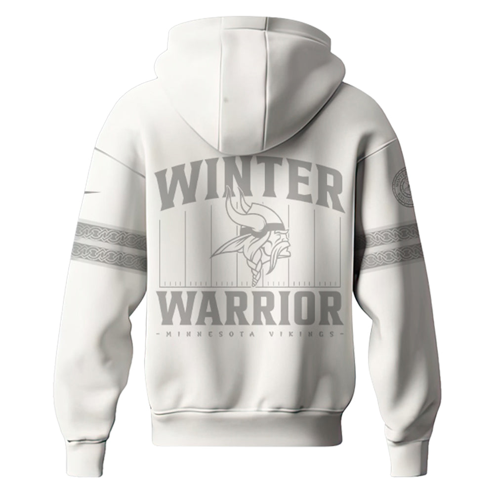 Premium Minnesota Vikings Merch - Minnesota Vikings Football Winter Warrior Limited Edition Hoodie 2025 - Gear Up For Game Day