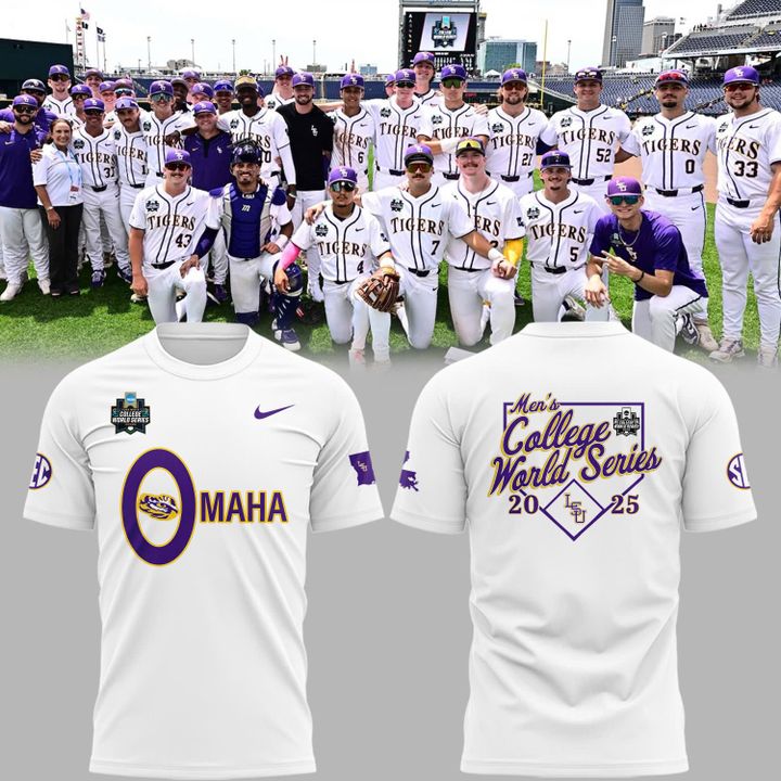 Special New Omaha Men's College World Series White Tshirt