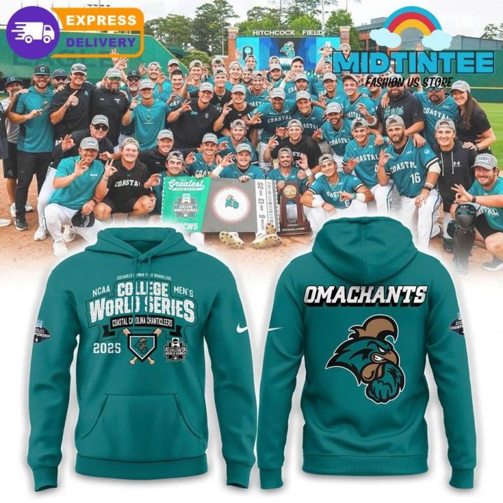 Coastal Carolina Chanticleers NCAA Baseball College World Series 2025 Hoodie Set