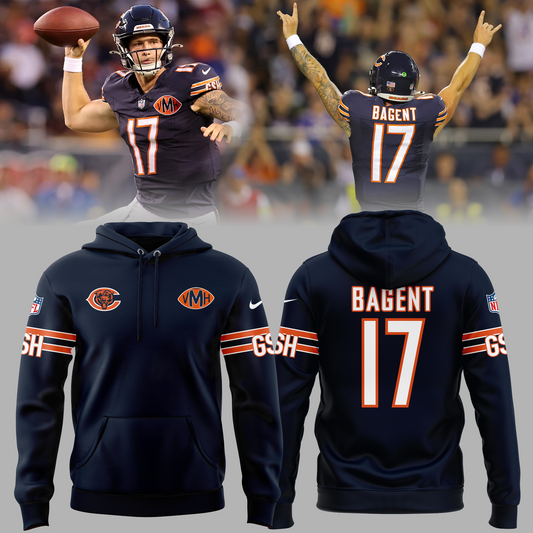 3 Tyson Bagent Number 17 Chicago Bears Hoodie