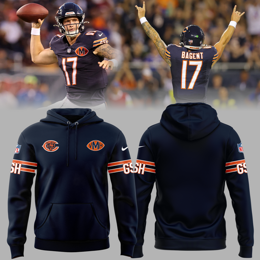 4 Tyson Bagent Number 17 Chicago Bears Hoodie
