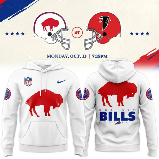 Buffalo Bills 2025 Classic Logo Hoodie - White