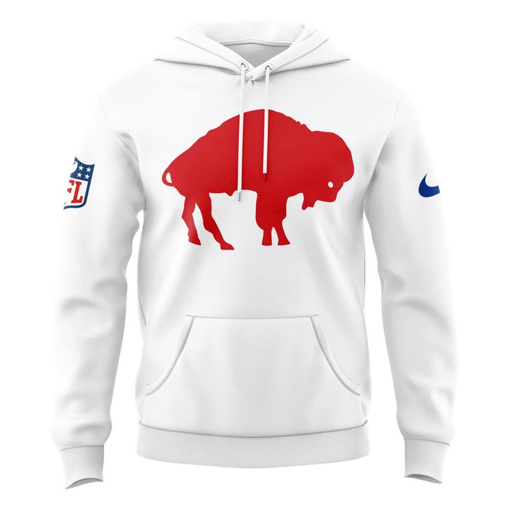 Buffalo Bills 2025 Classic Logo Hoodie V2 - White