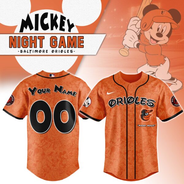 Baltimore Orioles x Mickey Mouse Baseball Jersey