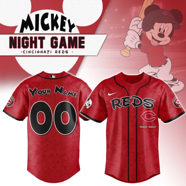 Cincinnati Reds x Mickey Mouse Baseball Jersey