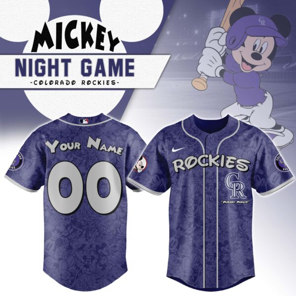 Colorado Rockies x Mickey Mouse Baseball Jersey