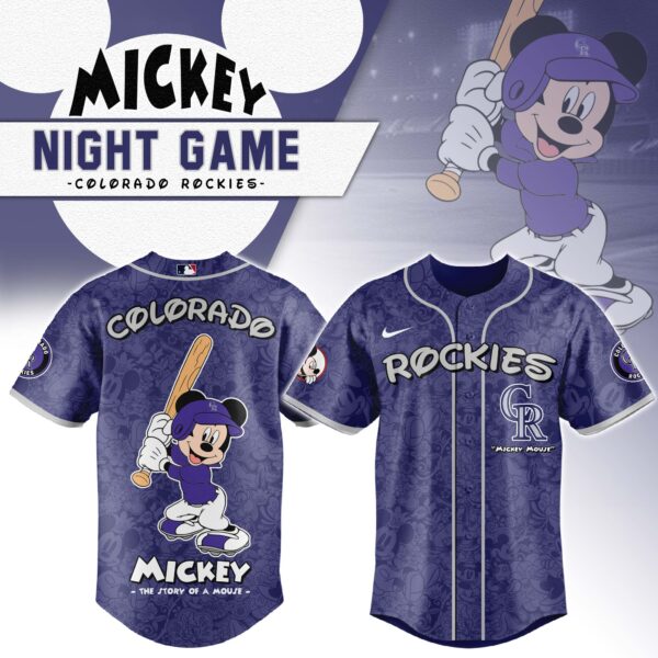 Colorado Rockies x Mickey Mouse Baseball Jersey