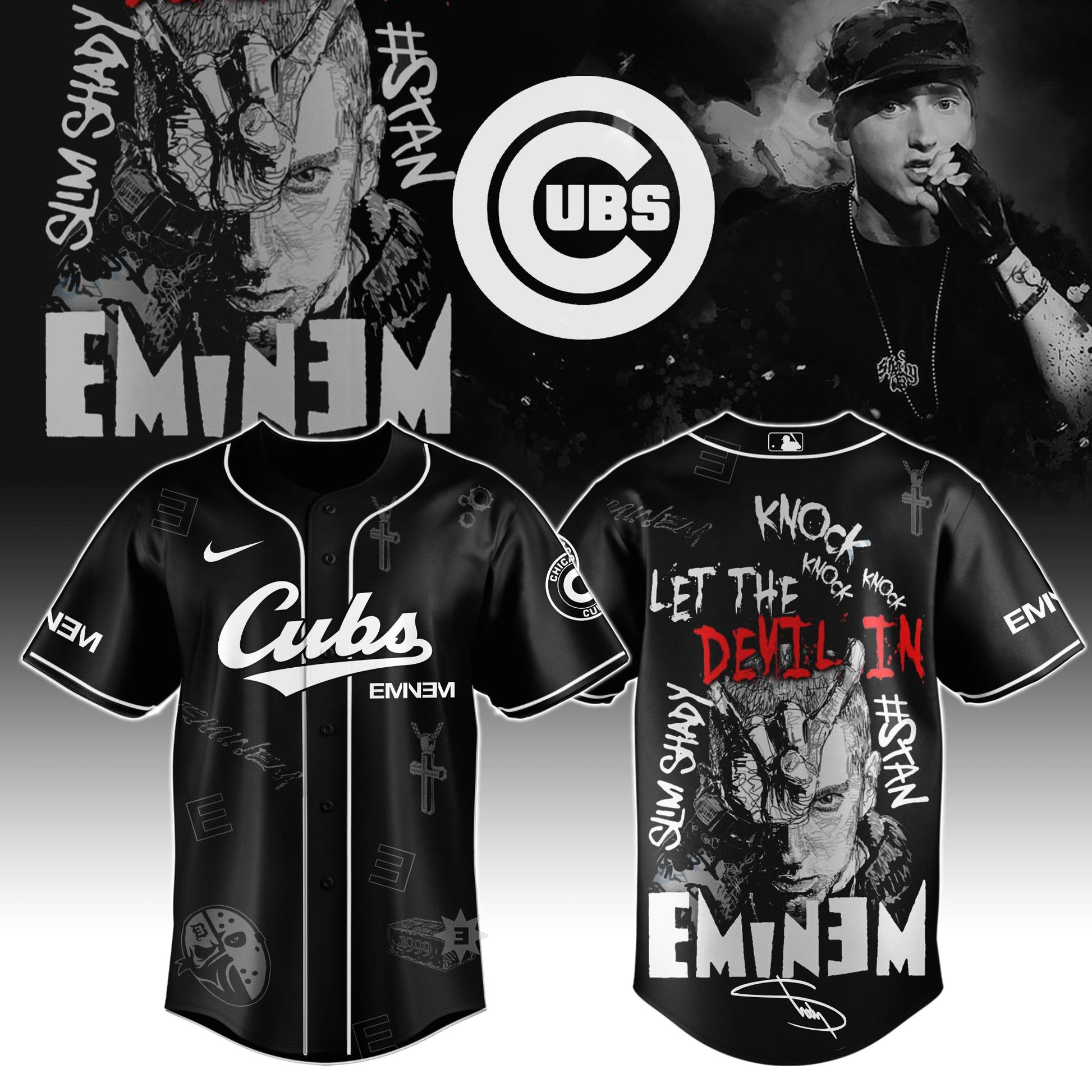 C Cubs x Eminem STANS' TO LAUNCH IN THEATRES WORLDWIDE 2025 Jersey Editions Limited +Selling Out Fast
