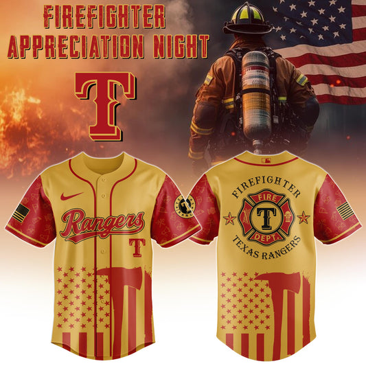 .          Texas Rangers   MLB x Firefighter Appreciation Night Special Edition Jersey 2025