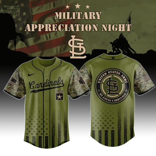_St.Louis Cardinals MLB x Army Military Appreciation Night Jersey Editions Limited 2025