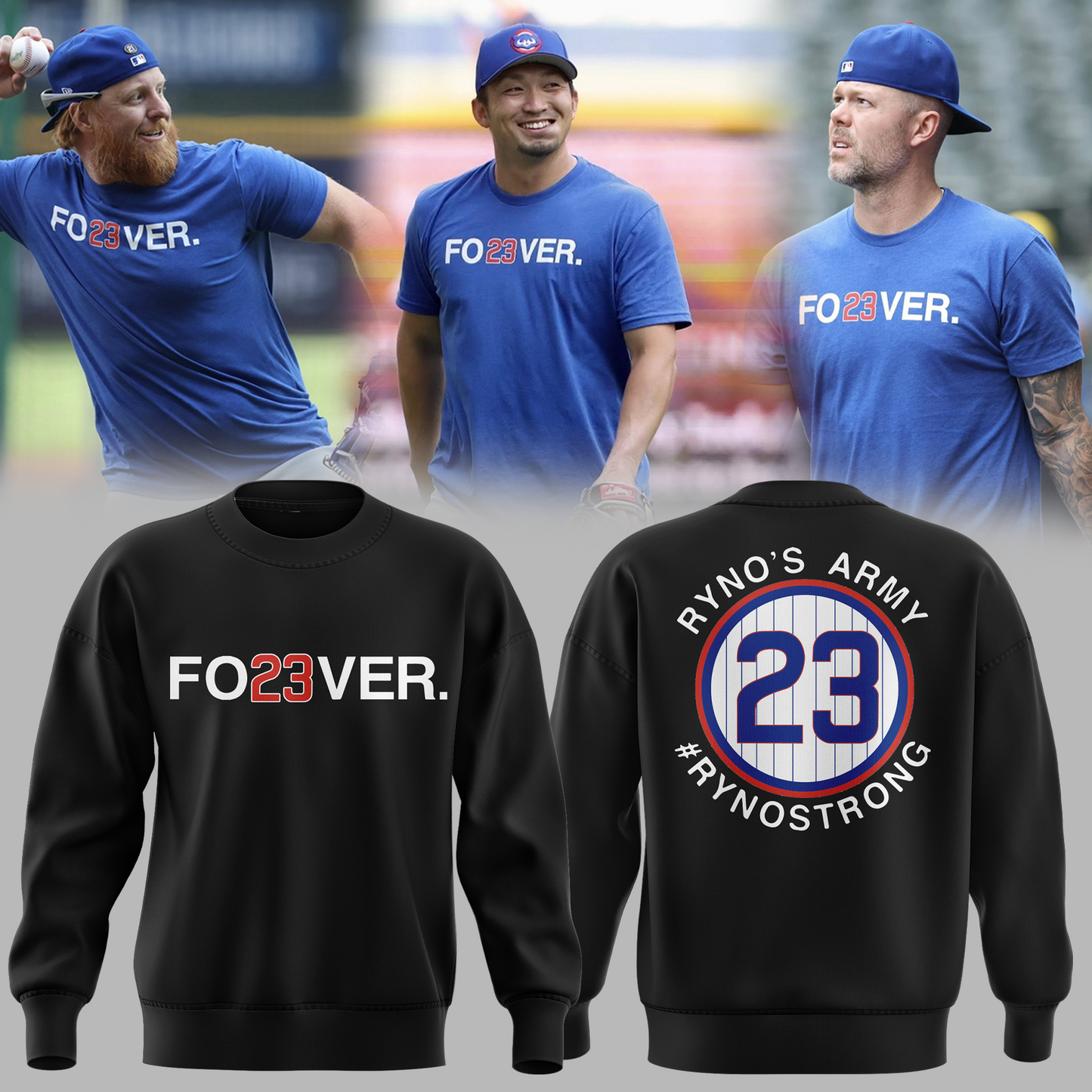 Chicago Cubs - Ryne Sandberg FO23VER Authentic Sweater Black