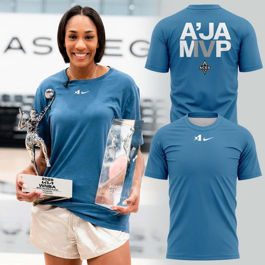 Speical New 4x M'VP A'ja Wilson Blue T-Shirt