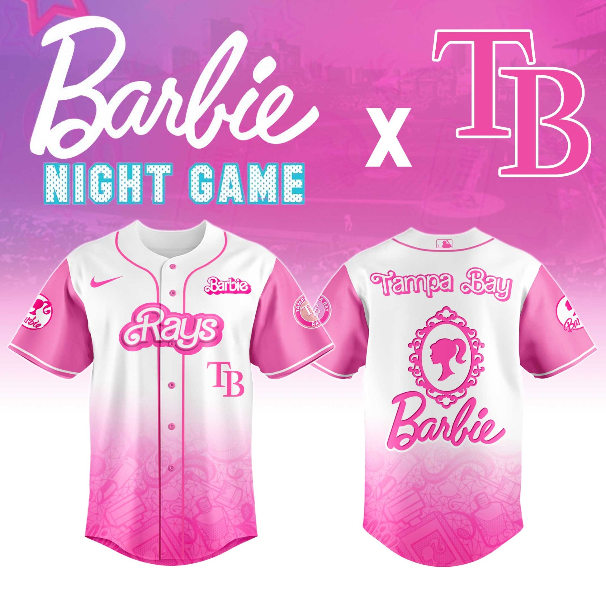 .    Tampa    Bay Rays MLB x Barbie Night Game Limited Edition Jersey 2025