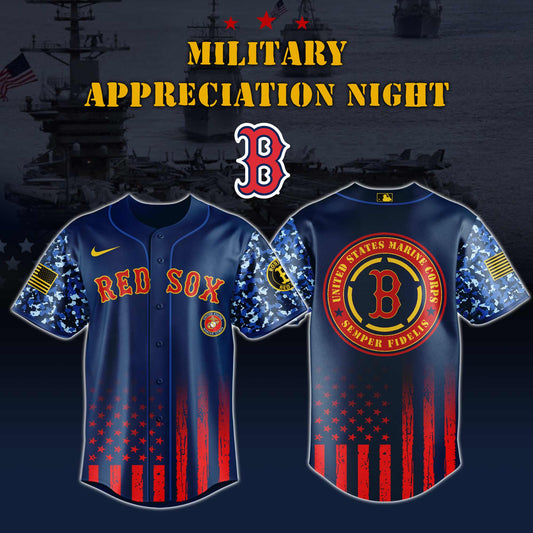 _Boston Red Sox MLB x Marine Corps Military Appreciation Night  Jersey Editions Limited 2025 V3