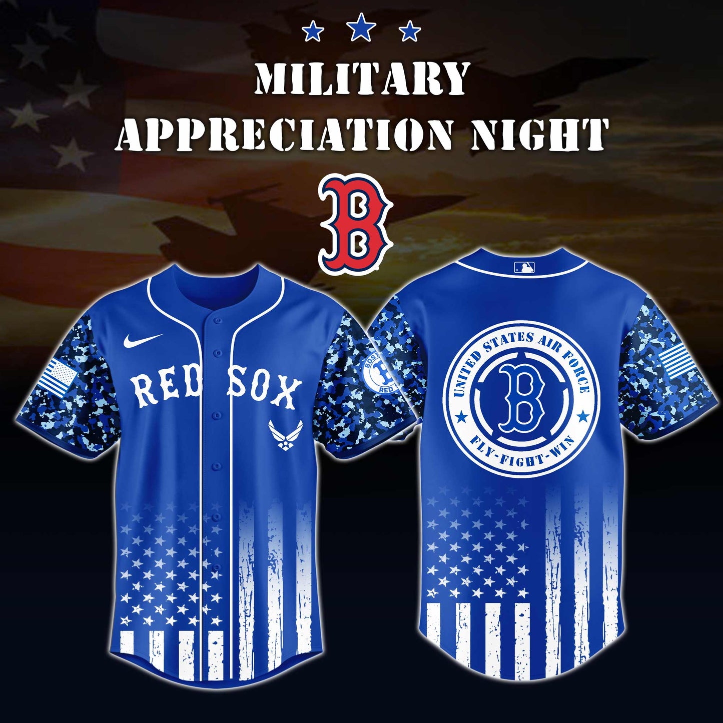 _Boston Red Sox MLB x Air Force Military Appreciation Night  Jersey Editions Limited 2025 V4