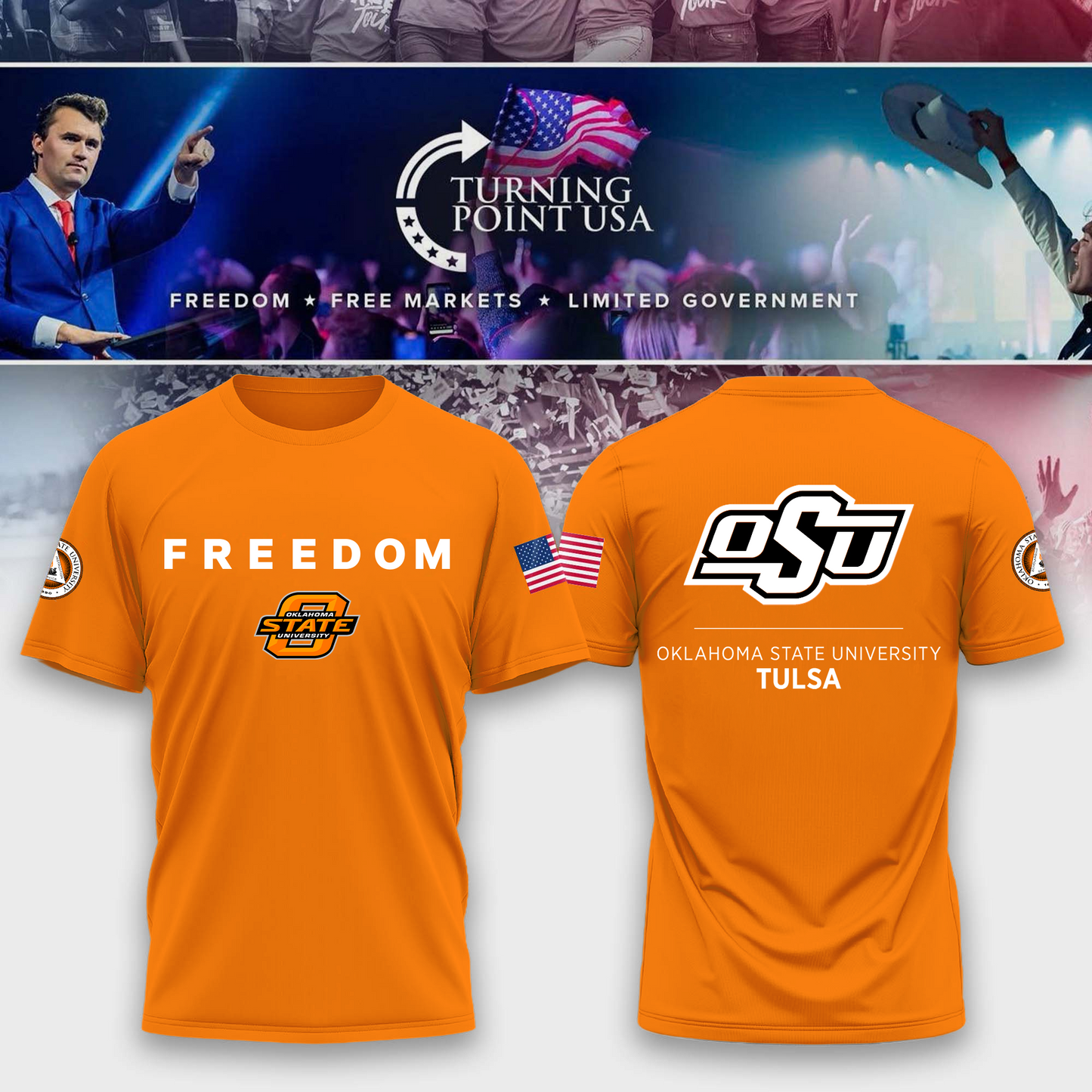 Oklahoma State University Freedom Tshirt