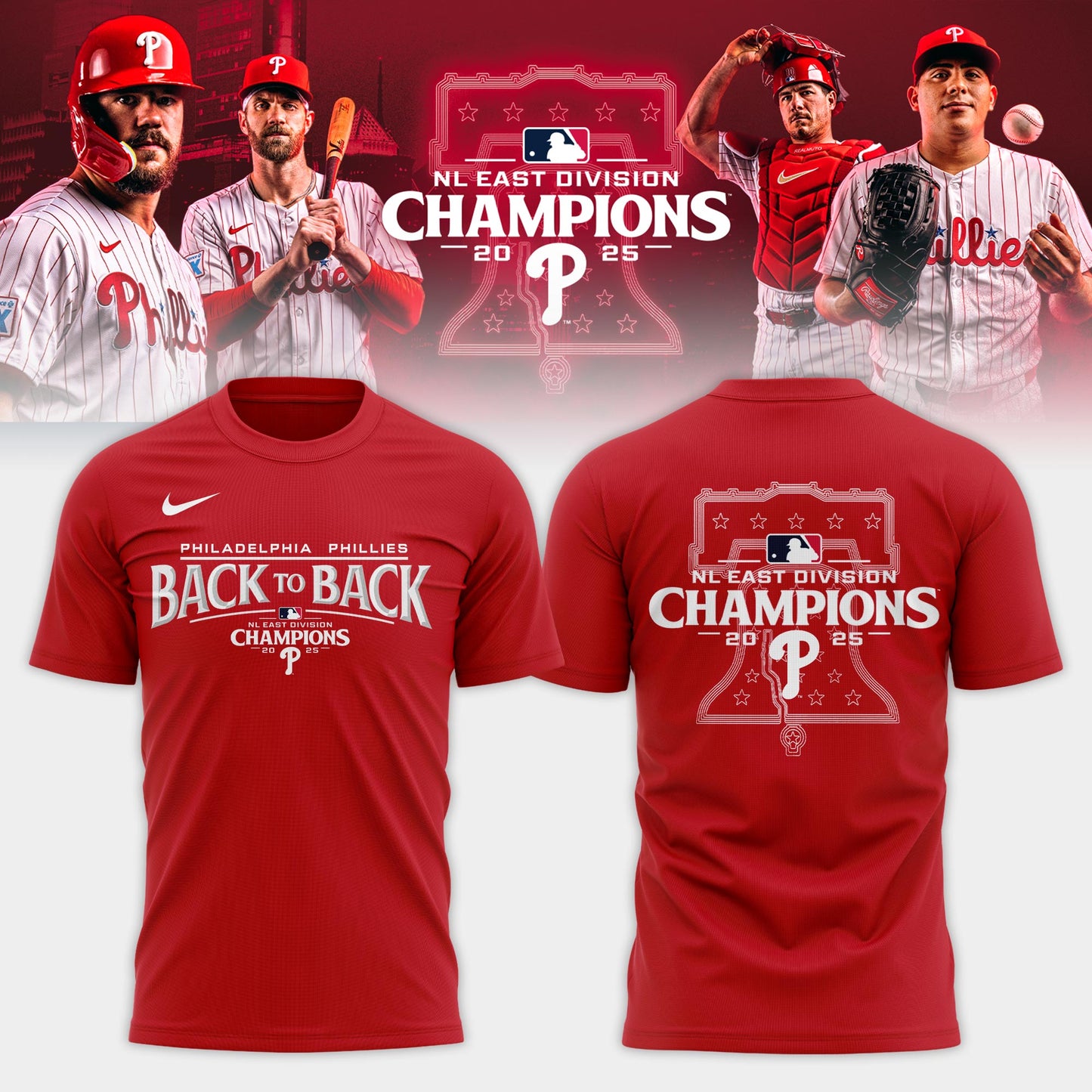 _ Philadelphia Phillies 2025 NL East Division Champions Limited T-Shirt