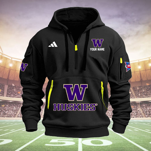 Washington HuskiesQuarter Zip Hoodie