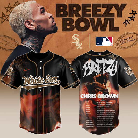 C W Sox x Chris Brown "Breezy Bowl XX Stadium World Tour" 2025 Jersey Editions Limited + Selling Out Fast
