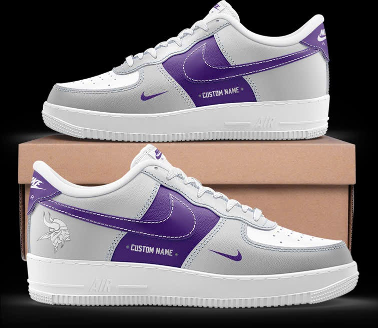 Premium Minnesota Vikings Merch - Limited Edition “Winter Warrior” AF1 Sneaker Custom Name 2025 - Gear Up For Game Day