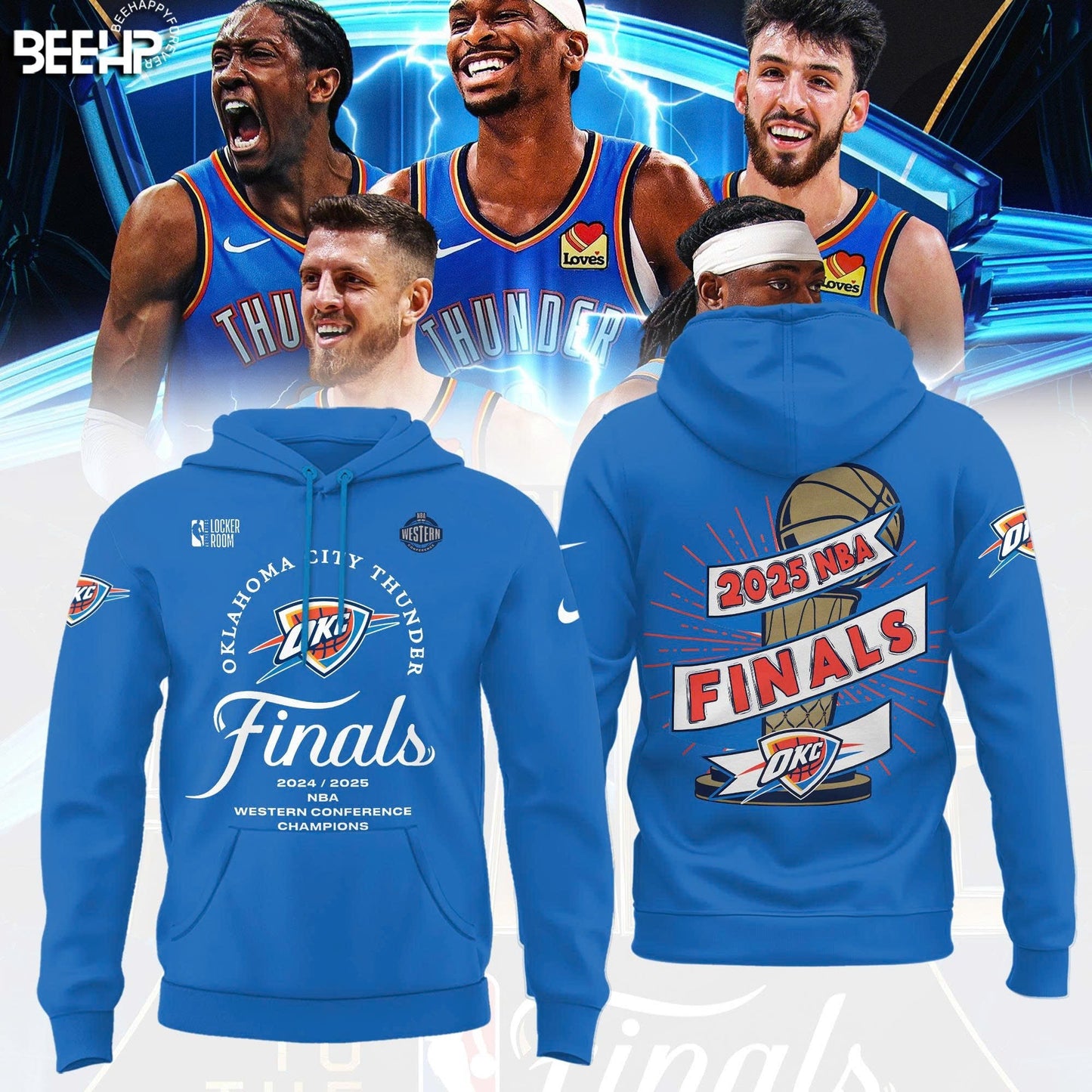 Oklahoma City Thunder 2025 Western Conference Champions Hoodie