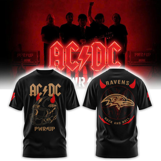 Baltimore Ravens Football Helmet PWR UP US Tour 2025 Shirt v2