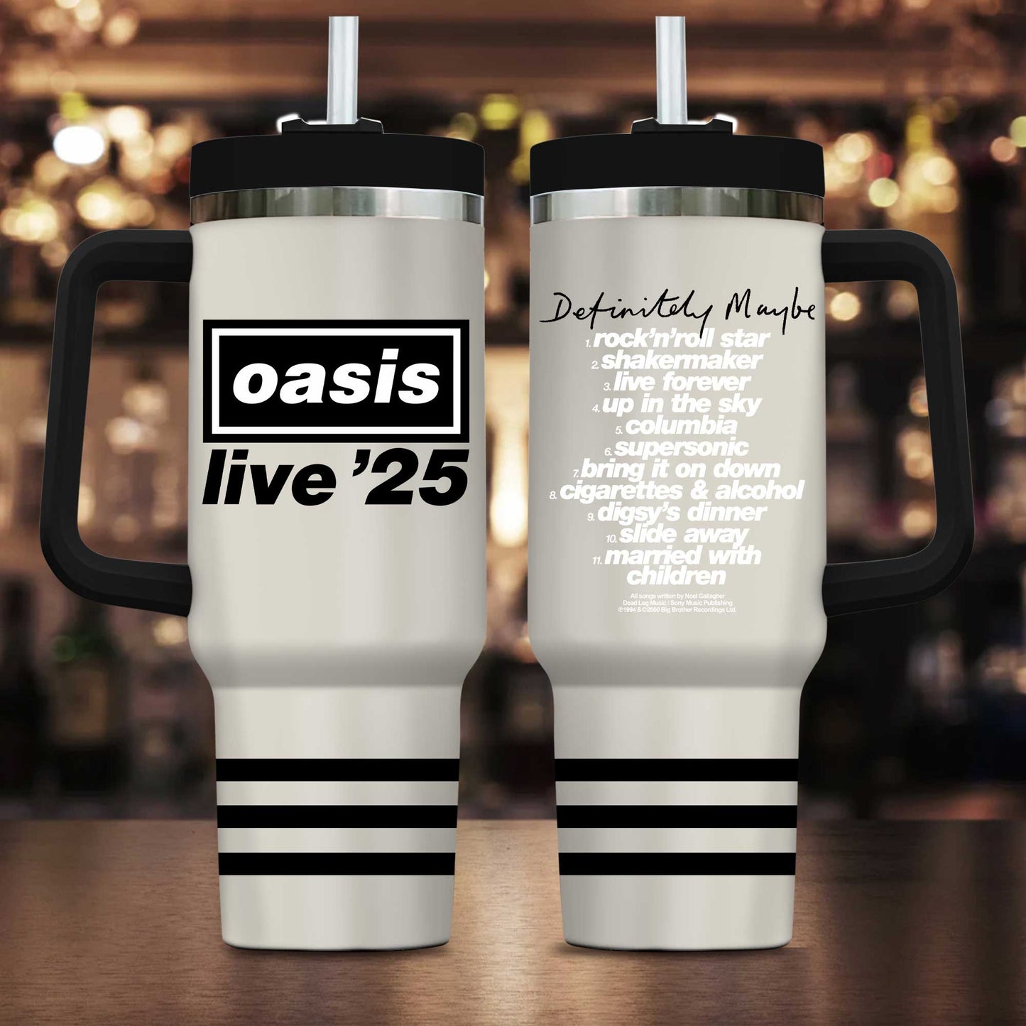 🎁 Limited Edition Oasis “Live ’25” London (Wembley Stadium) Cream Stanley Tumbler 40 OZ (100% off)