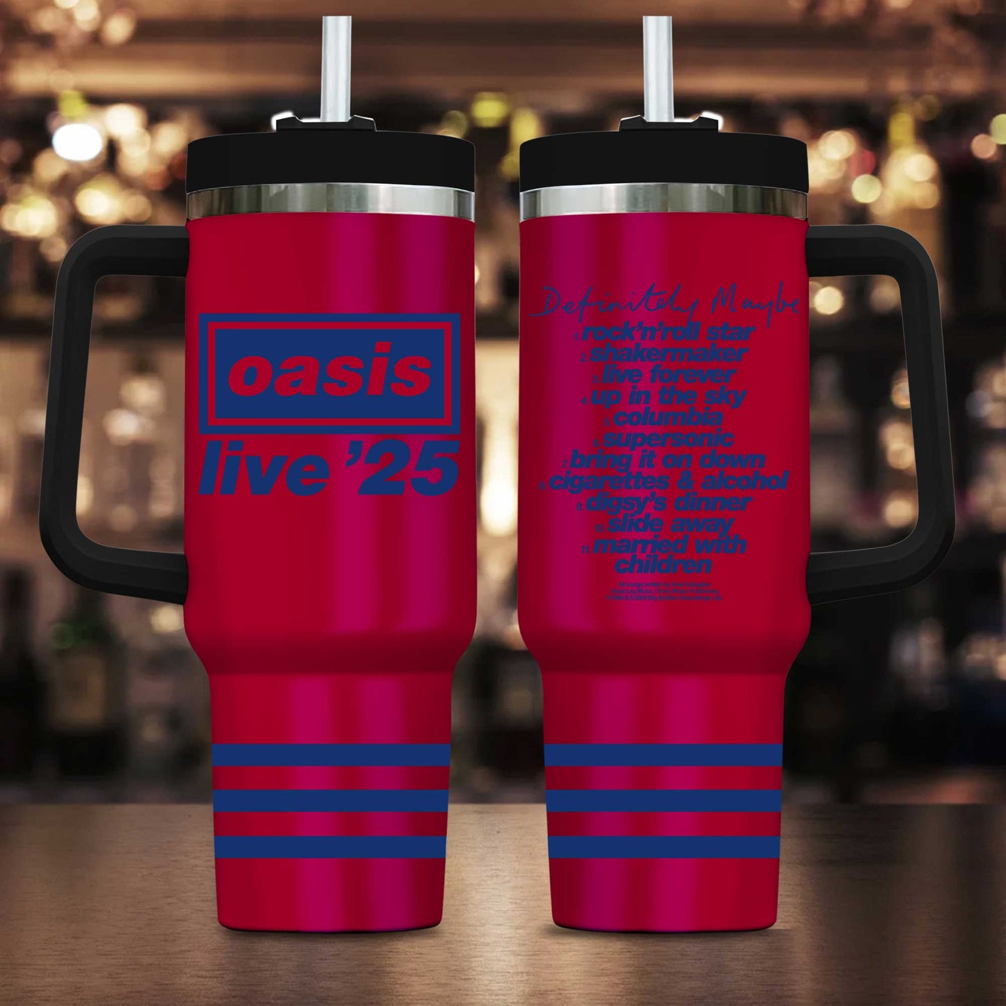 🎁 Limited Edition Oasis “Live ’25” London (Wembley Stadium) Red Stanley Tumbler 40 OZ (100% off)