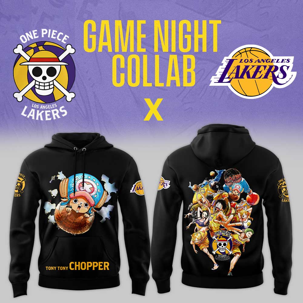 Chopper are joining the Lakers for One Piece Night V2 Black Hoodie | HF66