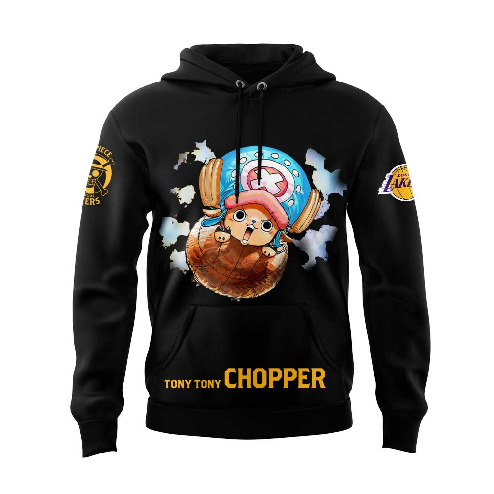 Chopper are joining the Lakers for One Piece Night Black Hoodie | HN25