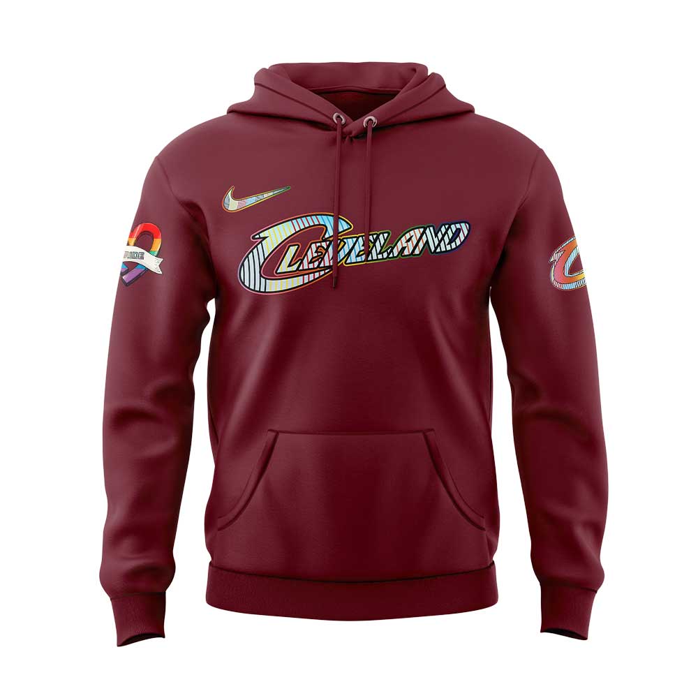 Cleveland Cavaliers LGBTQ Pride 2025 Red Hoodie | QD64